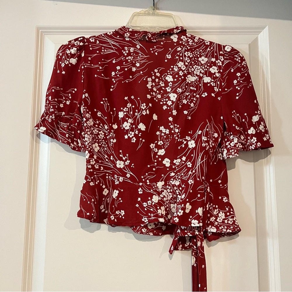 Reformation Caprice Floral Wrap Top in Bryce size XS - Picture 4 of 11